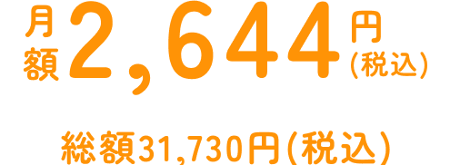 3637円税込/月